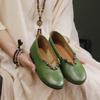 Genuine Leather Shallow Slip-on Shoes Comfortable Soft Soled Women's Flats