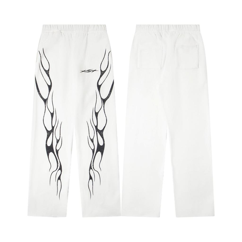 Hellstar Ausgefranster Retro Lockerer Reißverschluss Reiner Baumwoll Hoodie - Amerikanischer Hip Hop Stil