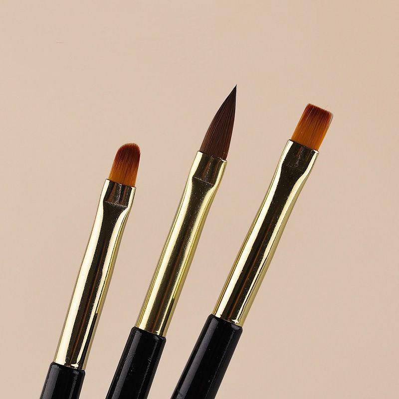 3Pcs Französisch Streifen Nail art Liner Pinsel Set Tipps Ultra-dünne Linie Zeichnung Stift Dual End UV Gel malerei Pinsel Maniküre Werkzeuge