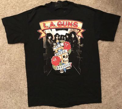 Återtryck L.A. Guns Cocked And Loaded 1989 Bomull Svart Herr S-234XL Unisex T-shirt