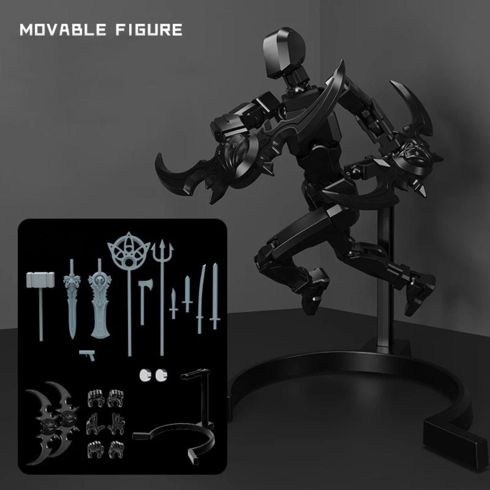 Figures Toys DIY 13 Action Figure Multi-Jointed Luminous Magnet Figures Kids Adults чёрный