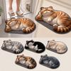 Cute Diatomaceous Earth 3D Cat Floor Mat 40×60CM Realistic Bathroom Carpet Non-slip Washable Bedroom Door Rug Home Decor