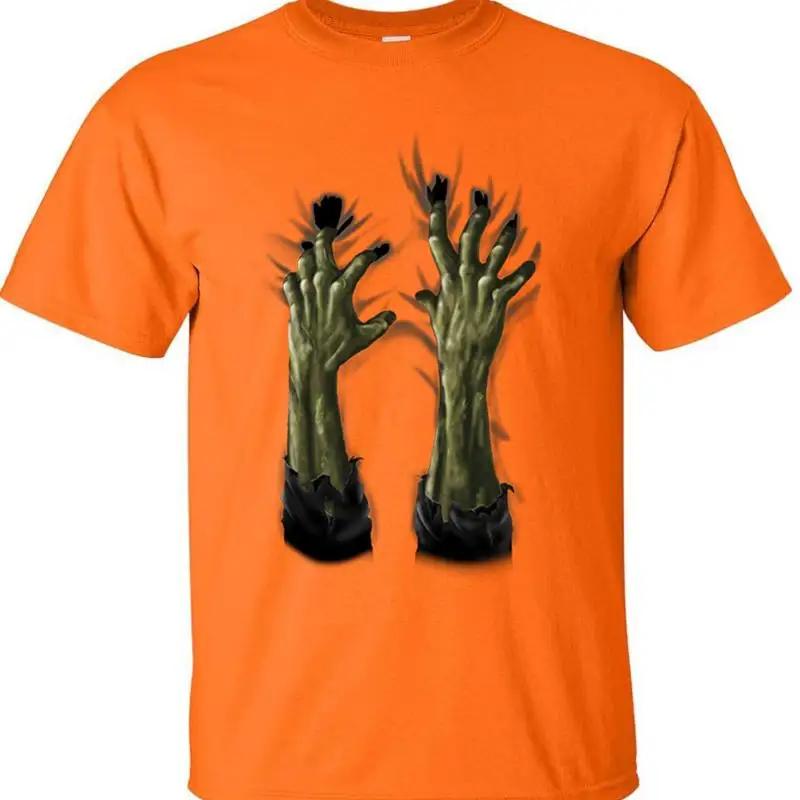 Zombie Hands T Shirt Halloween Theme Costume Funny Unisexs
