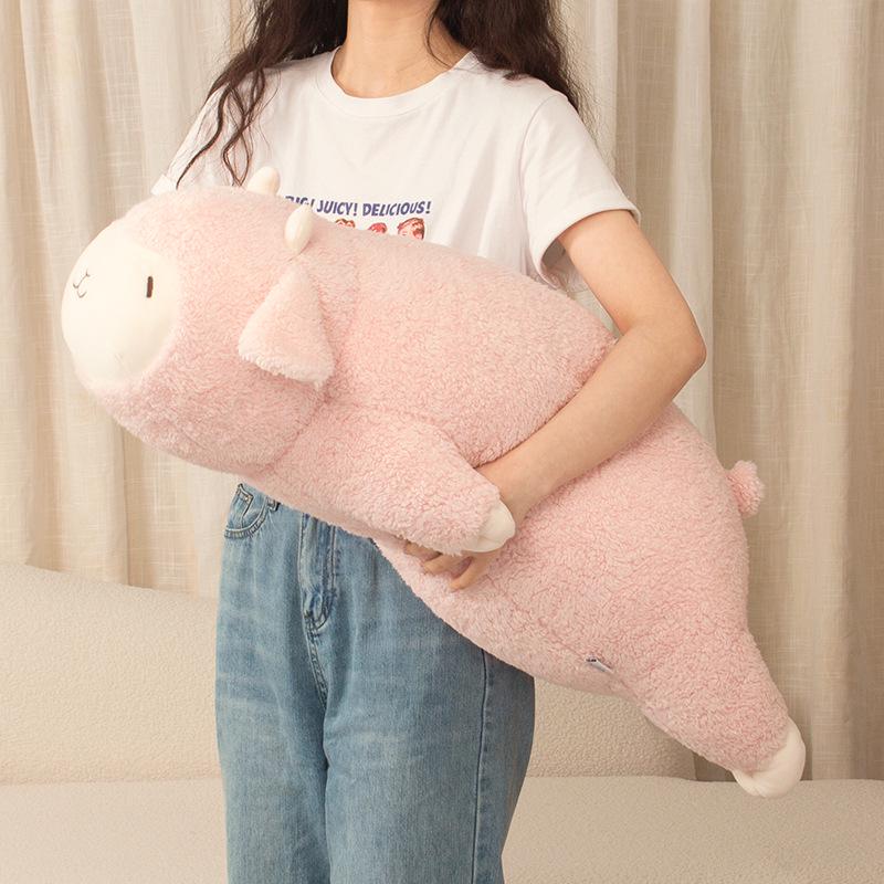 Shu Meng Huhu Plush Sheep Comfort Hug Pillow - Cute Sleep Doll for Girls Birthdays M 46cm 441g