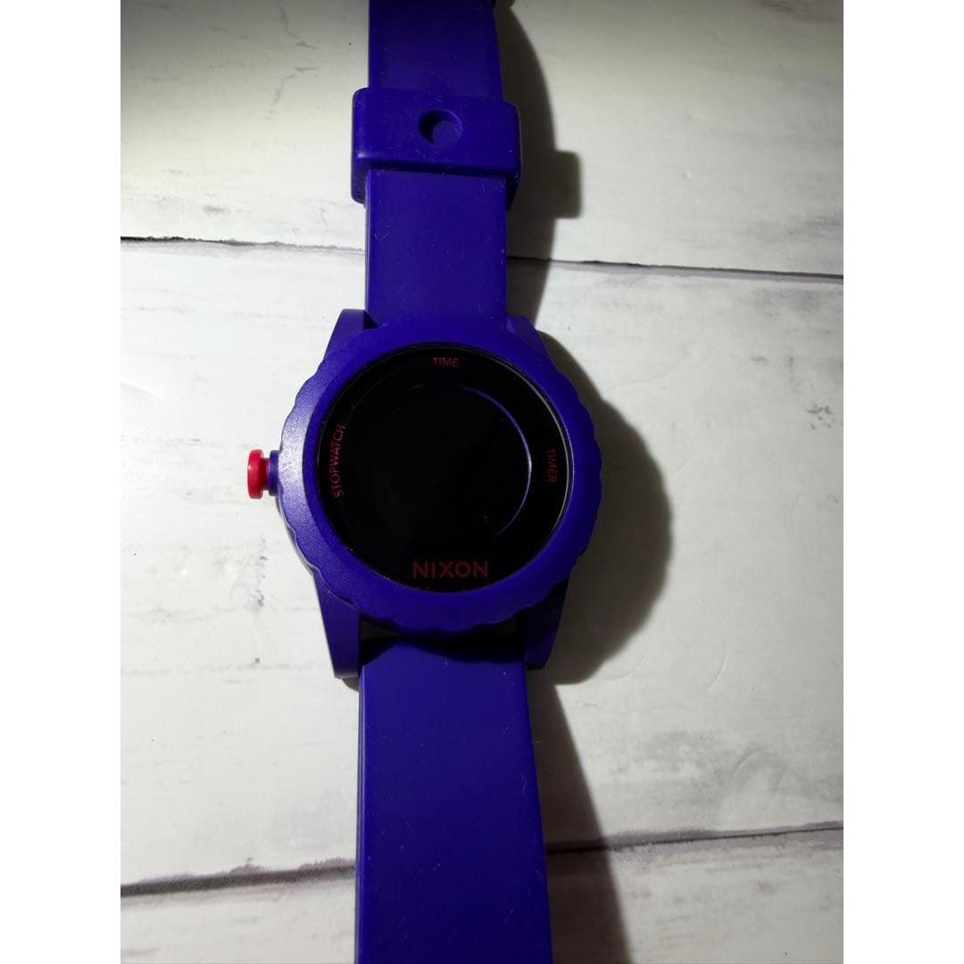 Used NIXON THE GENIE digital watch purple