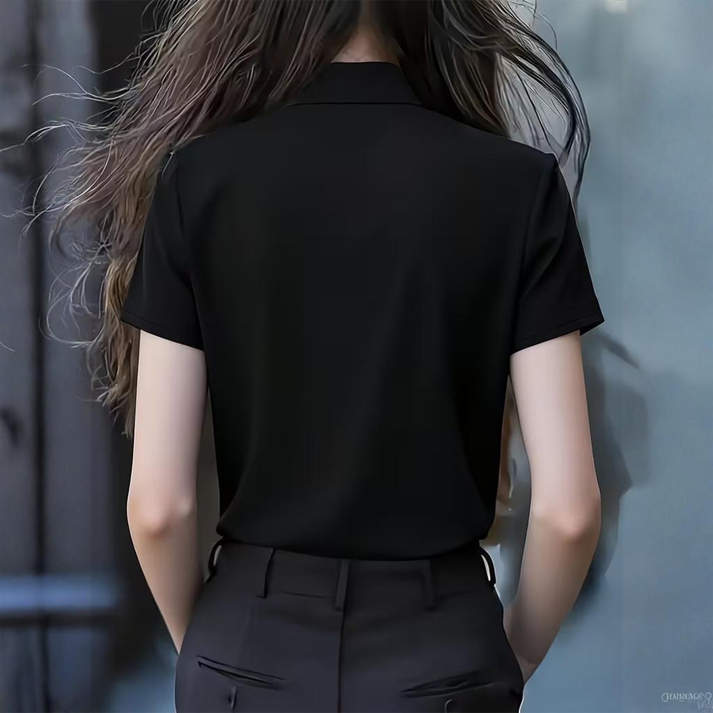 Top Primaverili da Donna a Maniche Corte con Volant Top Eleganti da Donna Camicie Estive da Donna Abbigliamento da Ufficio Camicie Estive da Donna