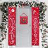 Christmas Pattern Custom Door Curtain Flag - Holiday Style Decoration