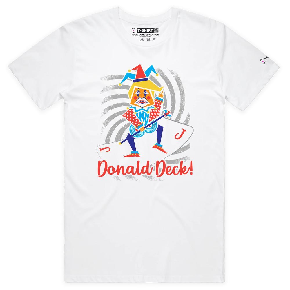 VOICEART Дональд Трамп в образе шута Смешная политическая футболка с премиальной графикой S