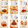 Naler 24 Pieces Thanksgiving Cutlery Holder Set, Fall Thanksgiving Utensil Holder, Thanksgiving Silverware Holders for Thanksgiving Party Supplies