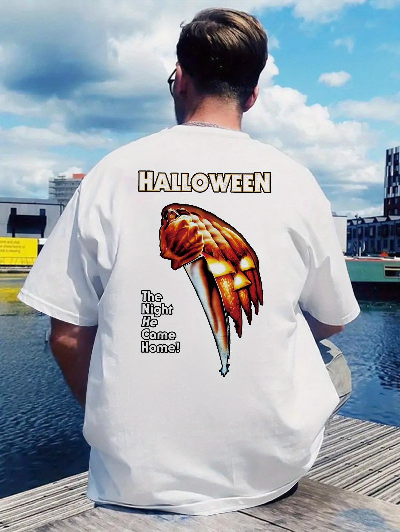 Retro Rock Band Print T-shirt with Back Design XXXL