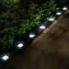 8LED3 Solar Power Disk Light Multi-Color Buried Solar Led Lamp Landscape Lighting  Outdoor Garden