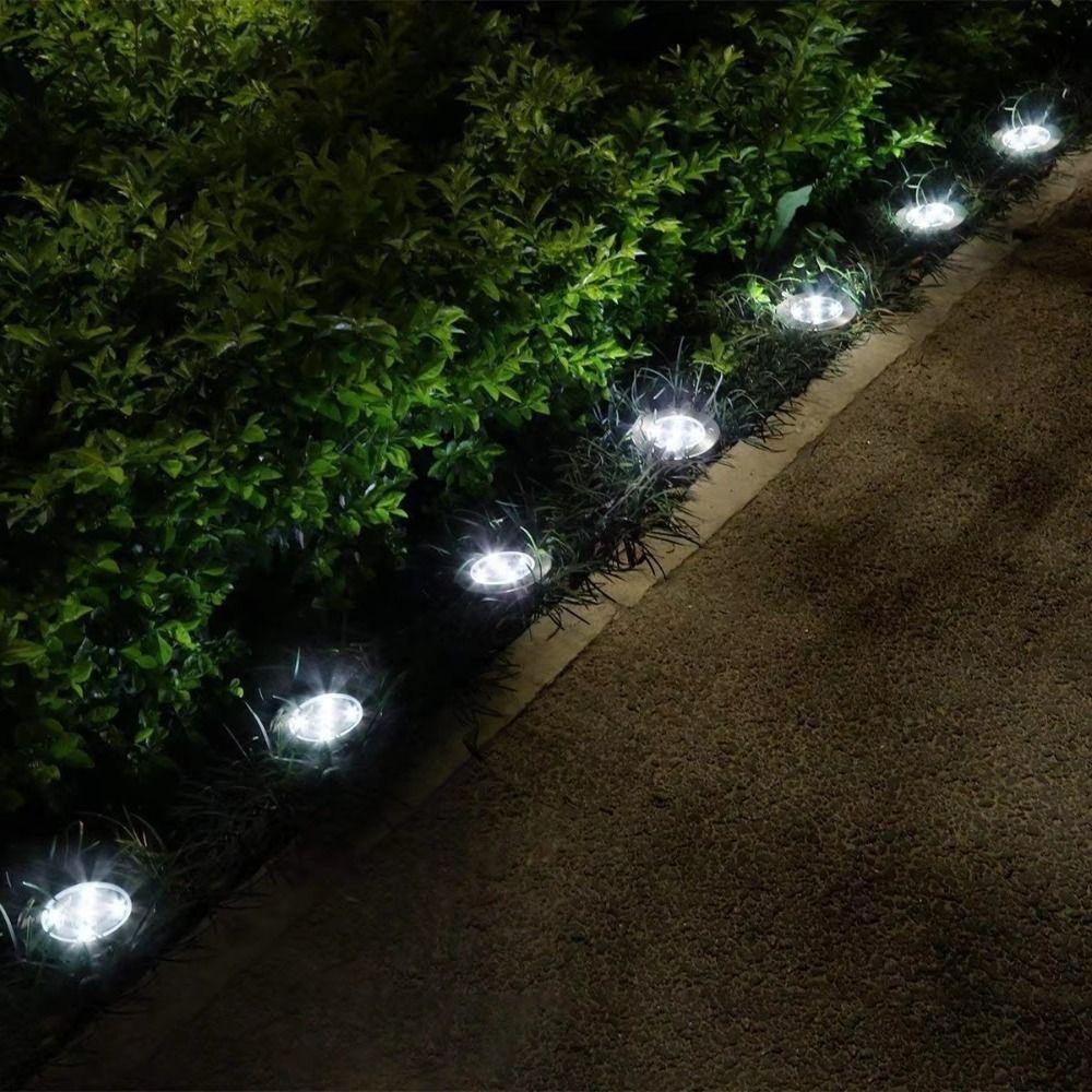 8LED3 Solar Power Disk Light Multi-Color Buried Solar Led Lamp Landscape Lighting Outdoor Garden