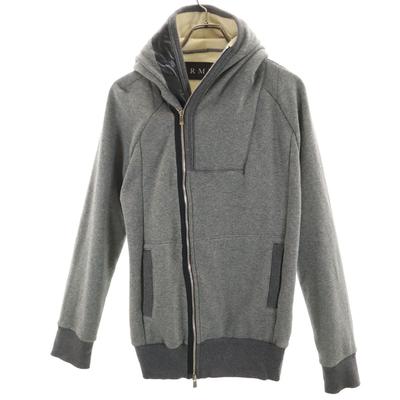 ARMURE Made In Japan Long Sleeve Sweat Zip Hoodie 3 Gray Back Brushed Men's Used
