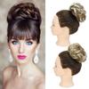 MERISIHAIR Saç Uzatma Elastik Chignon Sentetik Scrunchies Kıvırcık Topuz Saç Kabarık Donut Sahte Saç Postiş Kadınlar için