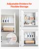 VEVOR Laundry Room Wall Cabinet, 2-Tier Wall Mounted Hanging Cabinet with Adjustable Shelf, Cupboard Storage with 3 Doors, for Kitchen, Bathroom