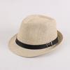 Men's Summer Visor Hat, Old Man's Hat, Plaid and Tricolor Grass Top Hat