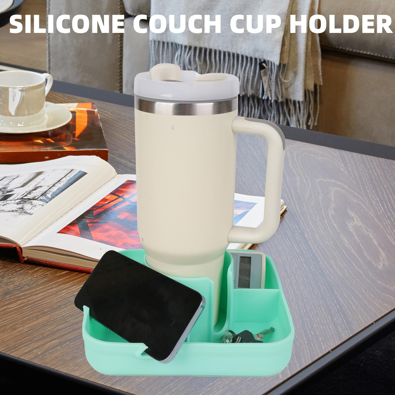 

Диванный держатель для стакана с подставкой для смартфона и пультом дистанционного управления зелёный