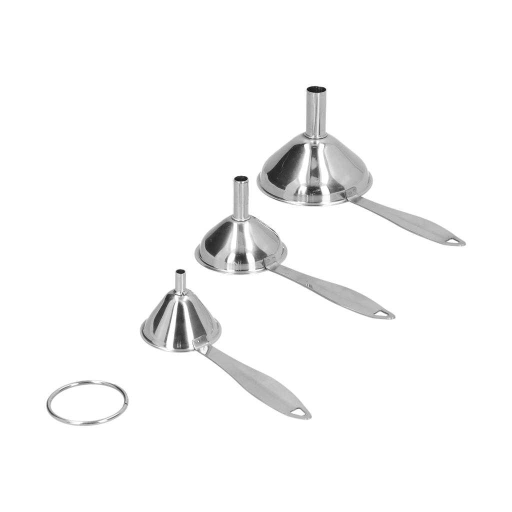 3PCS Stainless Steel Funnel Mini Funnel Oil Vinegar Wine Spice Sauce Leakage Household Oil Leakage