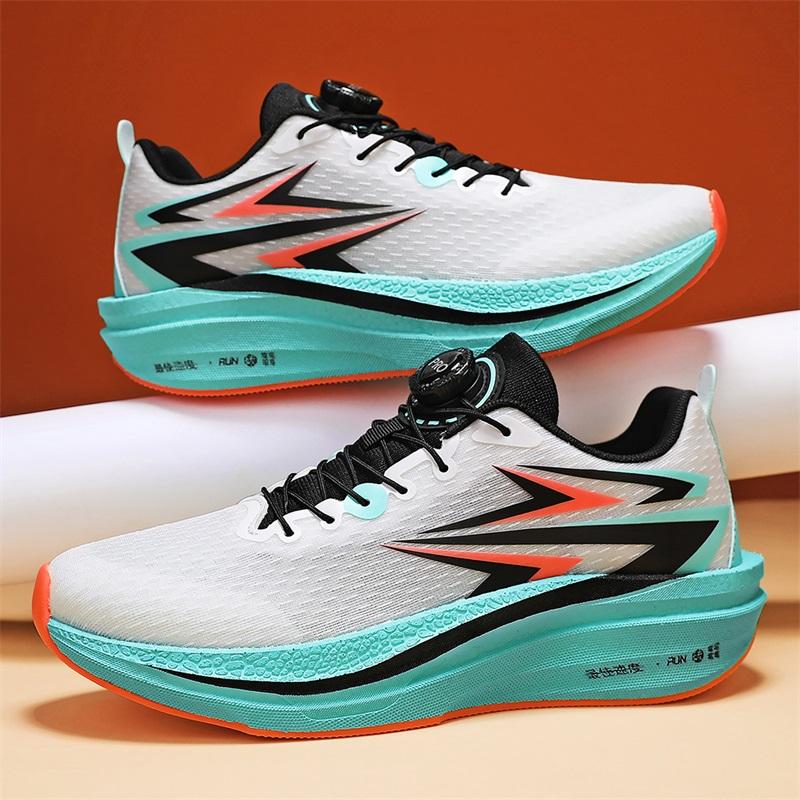 Children's Shoes for Boys and Girls, Medium and Large Children, Breathable Shock-Absorbing Rotating Button Sneakers, Running Sho