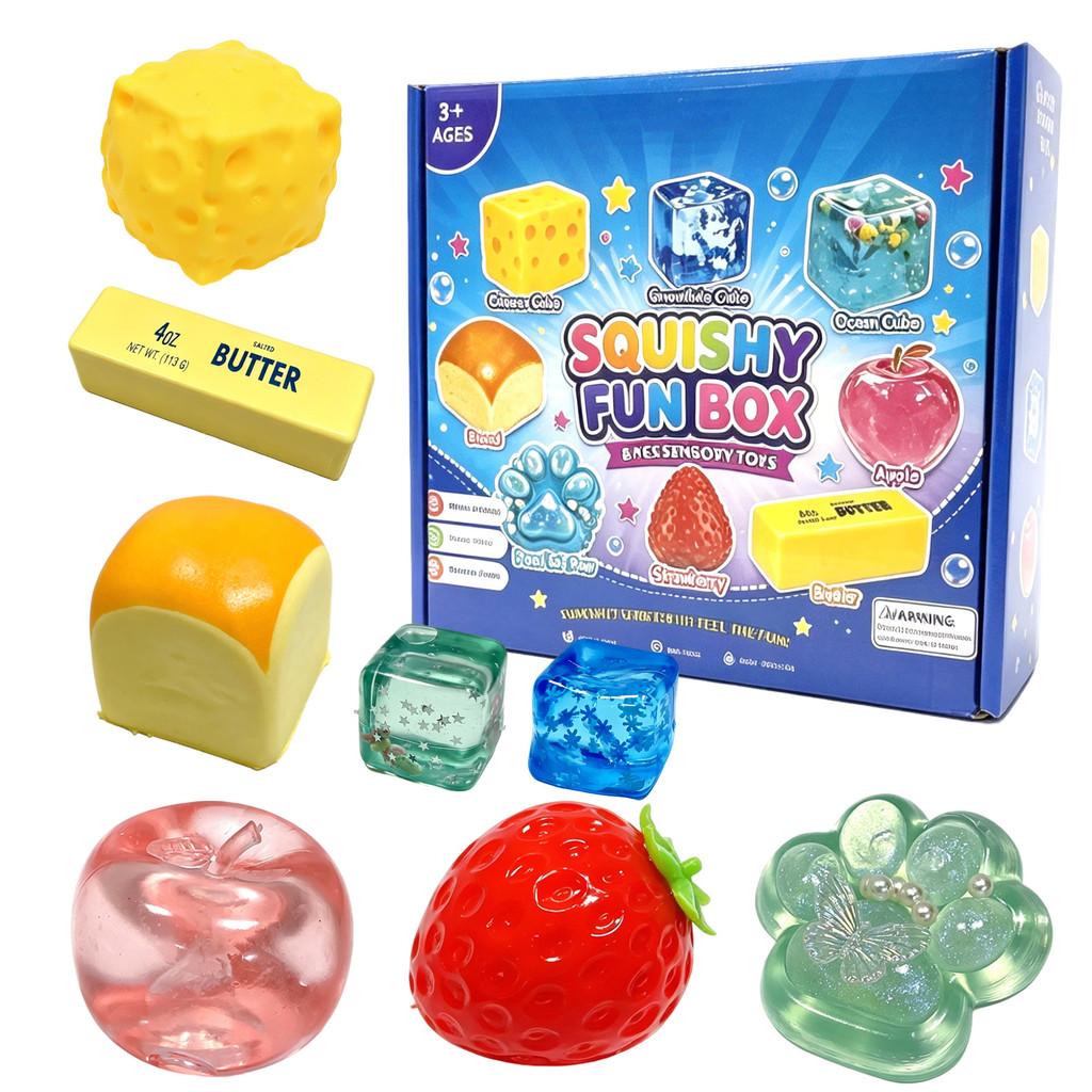 Soft Rubber Stress Toys For Kids With Sensory Development And Anxiety Relief Blue