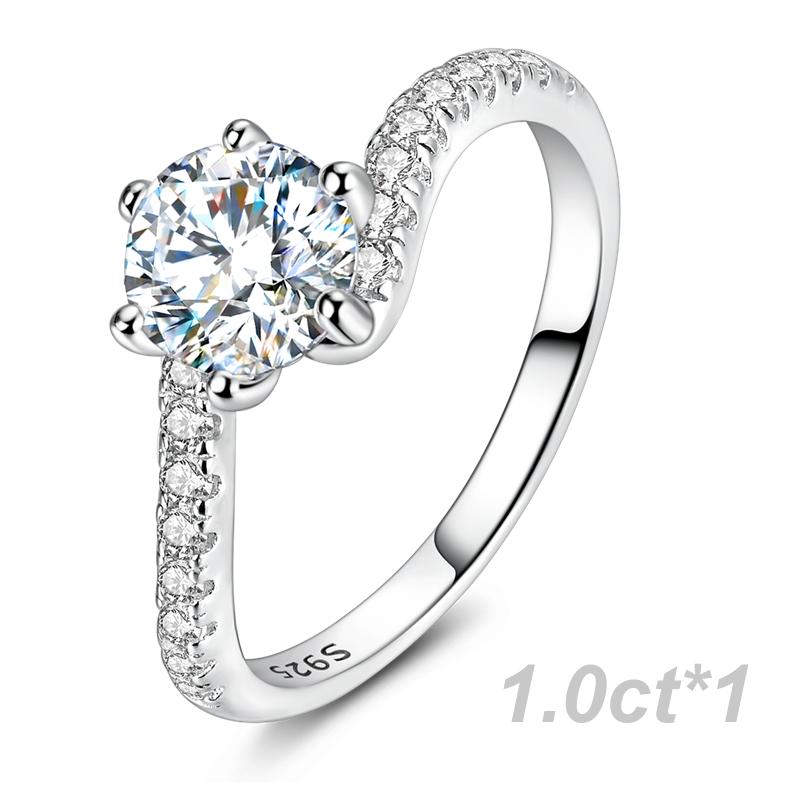 Sparking Moissanite Rings Copper Diamond Popular Brilliant Wedding Ring Women Engagement Jewellery Anniversary