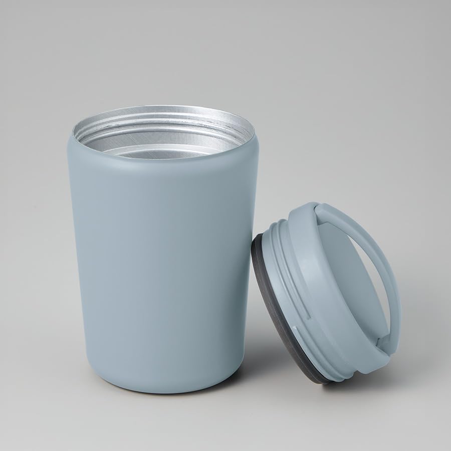 Handit Simple Thermo Tumbler with Handle, Portable, Copper-Plated Construction, Insulated, Cold, and Hot Water Bottle with Lid, Gift, Muted Color