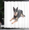 Australian Cattle Dog Shower Curtain Realistic Pet Photo Animal Lover Bathroom Decor Linen160X180
