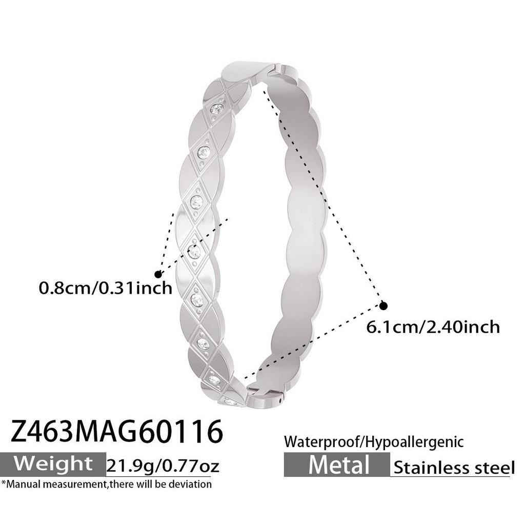 18K Gold-Plated Geometric Zirconia Water Drop Bracelet