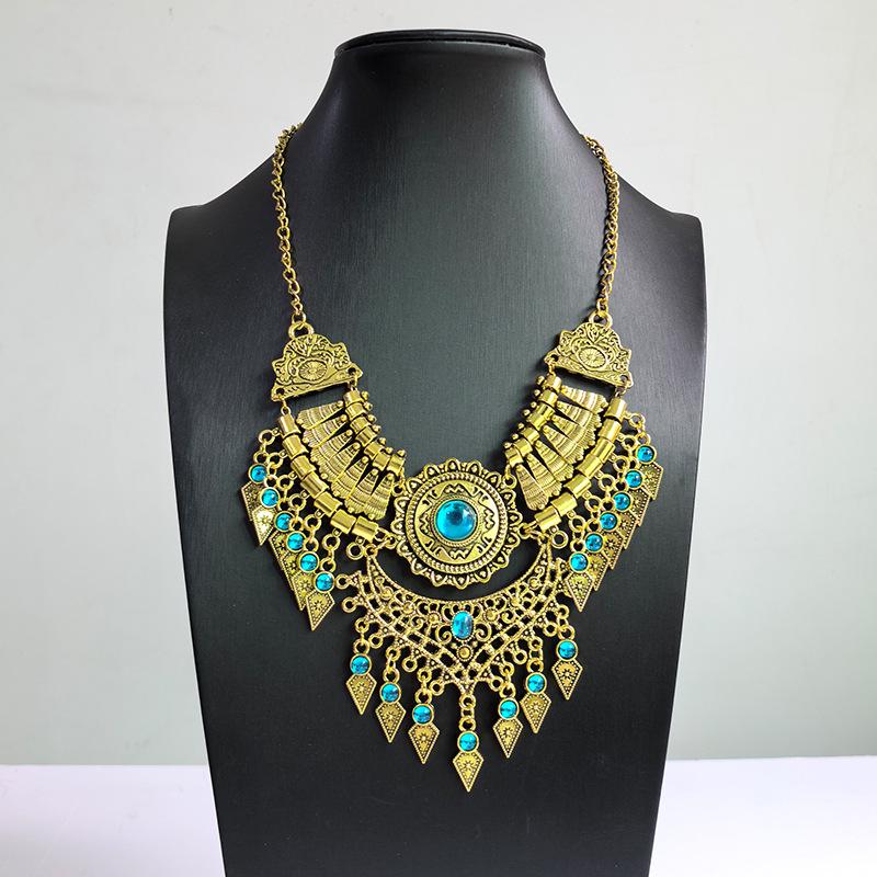 

Винтажное этническое ожерелье с кисточкой в виде капли воды и цепочка для ключиц