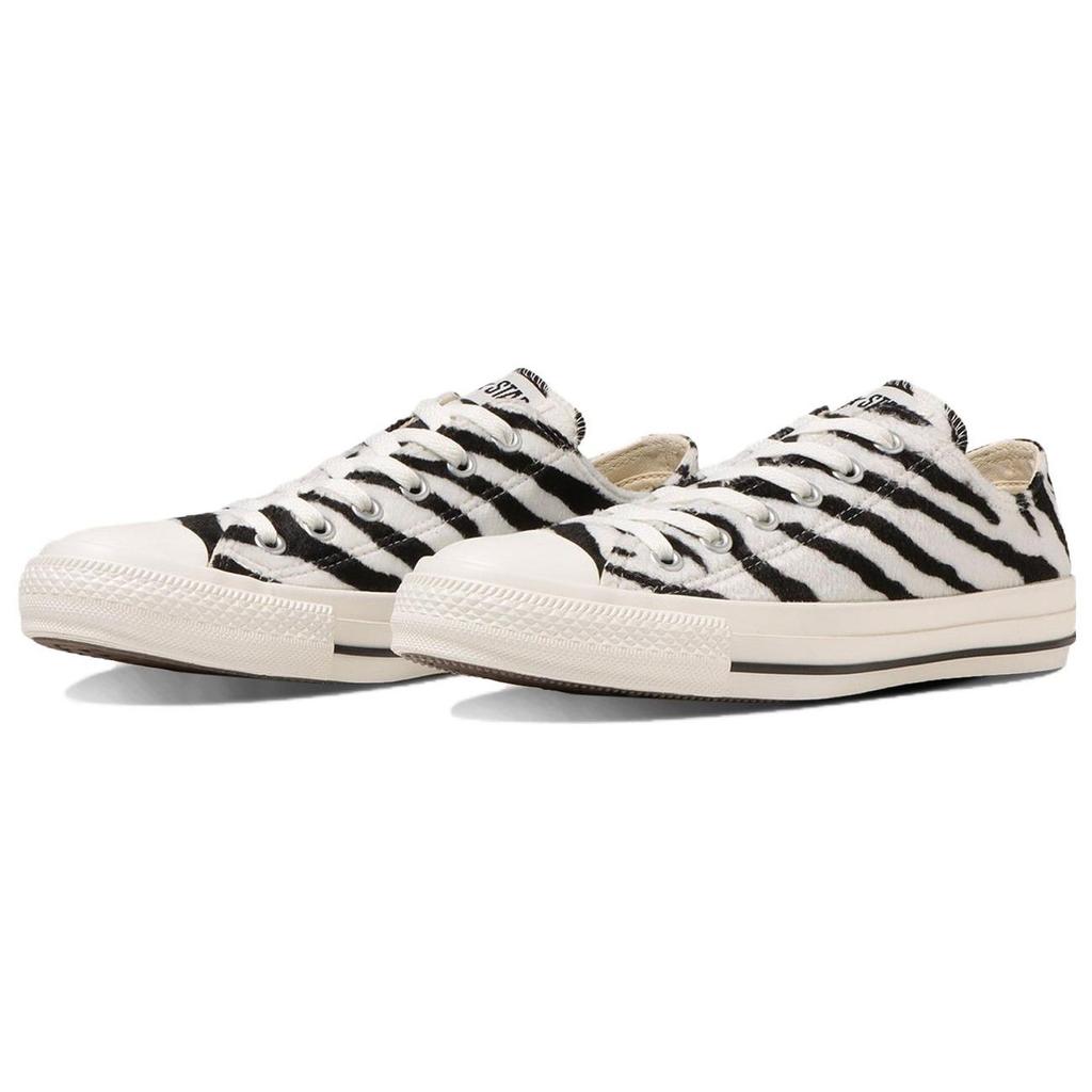 Converse All Star Zebrafur Ox Comfortable Versatile Durable Low-Top Canvas Shoes Unisex Sneakers Black White 31310380
