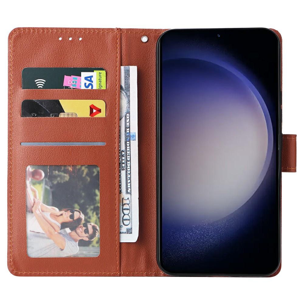 

For Samsung Galaxy S25/S24 Case Wallet Stand View PU Leather Phone Cover Blue