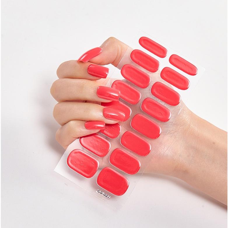 Pure color glitter nail polish sticker Korea Glitter gradient nail polish sticker CS001 - 050