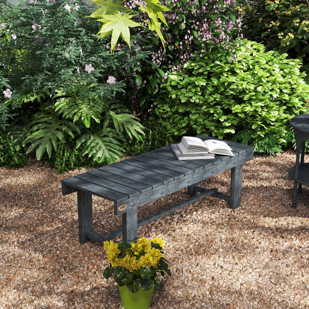 2-Persoons Houten Tuinbank, Grijs