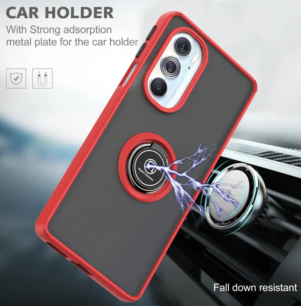 Phone Case for Motorola Moto Edge 30 Fusion Lite Neo Ultra 40 Plus G STYLUS 5G 2023 G13 G60 G51 G52 G71 G72 E13 G53 Ring Bracket