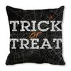 Creative Halloween Happy Letters Digital Printing Short Plush Pillow Covers for Car Sofa Office Cushion Cover Home Goods