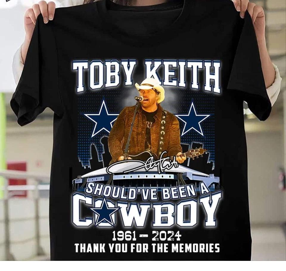 Toby Keith Grazie Per I Ricordi Maglietta Unisex Nera in Cotone Taglia Completa
