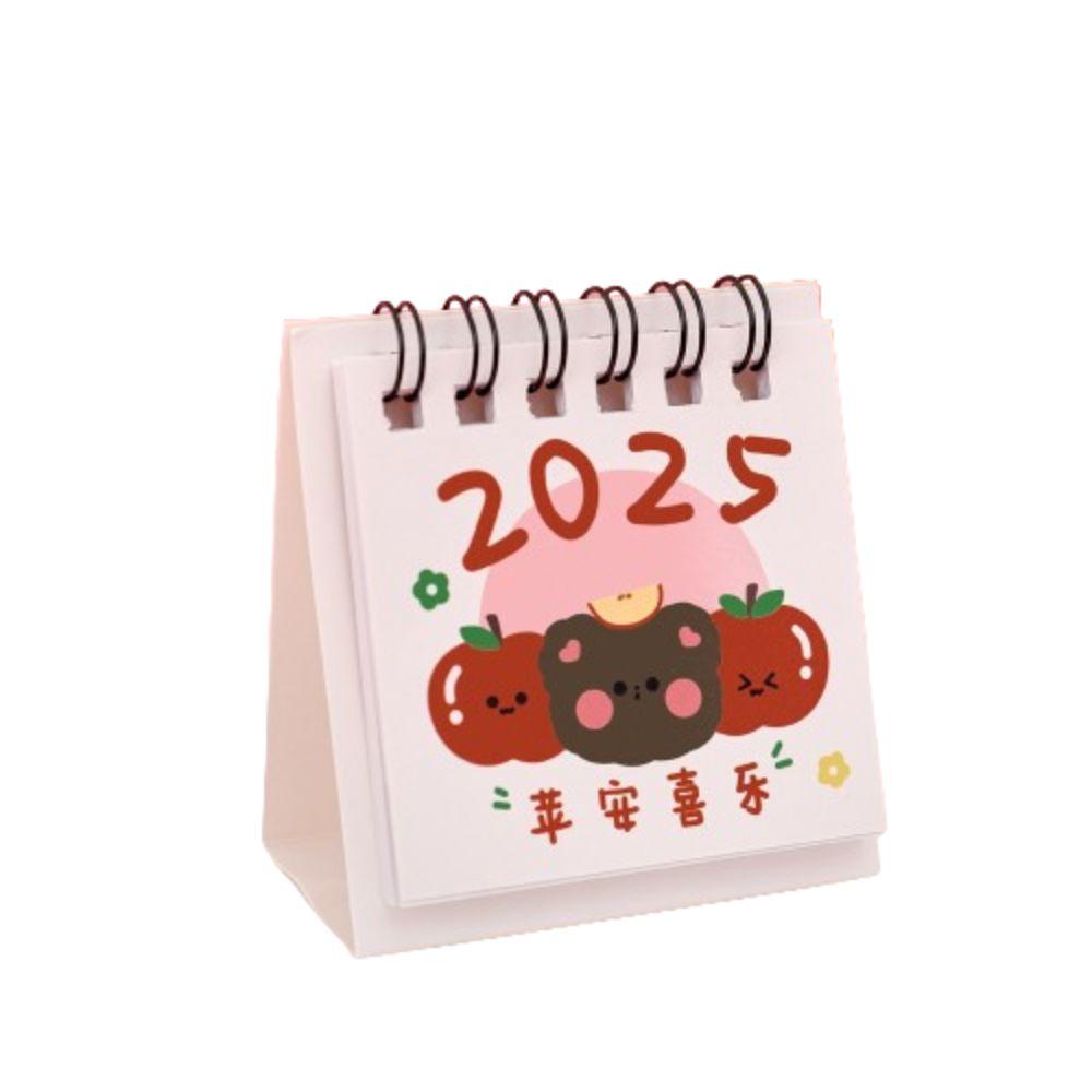 Creative Cartoon Mini Calendar Cute Fruits Standing Flip Calendar Office Ornaments