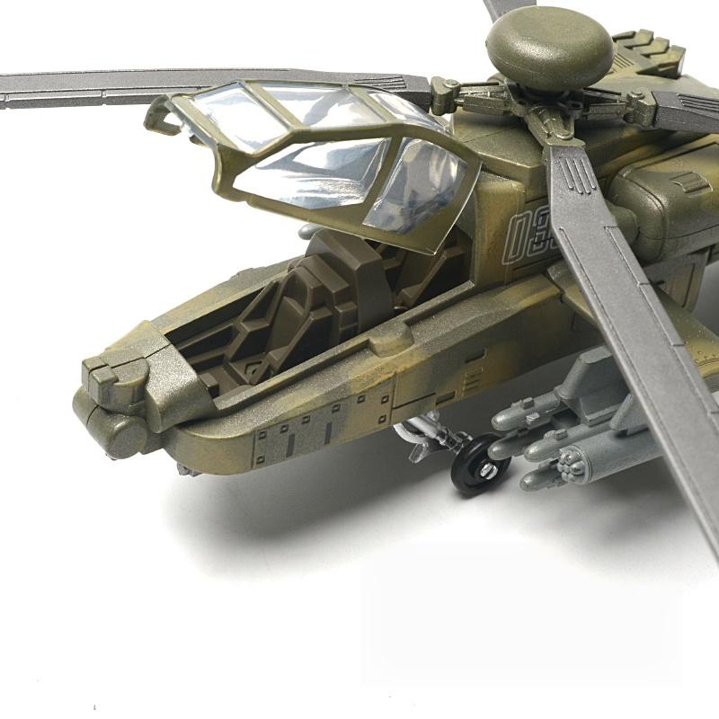 1:72 AH-64 Apache Útočný Vrtulník Model Kreativní Vojenská Série Stavební Bloky Dekorace Sestavené Hračky Pro Kluky Vánoční Dárky