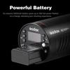 Godox AD100Pro 100Ws TTL HSS Pocket Lithium 360 Second Round Magnetic Flash Head 2.4G 1/8000s Flashlight, 7.2V/2600mAh Battery, Full-Power Flashes,