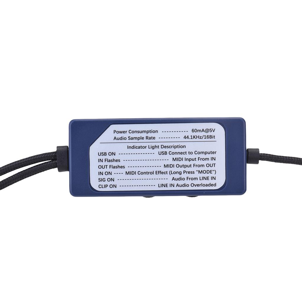 DOREMiDi MIDI To USB A Interface MIDI Cable Adapter for Editing Recording Track Audio MIDI Cable USB Converter Built In