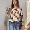 Women's Casual Shirts Long Sleeve Tops Button Up V Neck Loose Knit Fall Favorites For Women