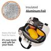 White Flower Black Woman Insulated Lunch Bag for Women Children Portable Food Boxes Thermal Lunch Box Tote