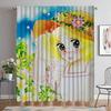 Space 2 Panel Covers Contemporary Living Room Space Curtains Home Interior Draperies Child for Halloween Ornament Candy Candy Window Drapery ideal