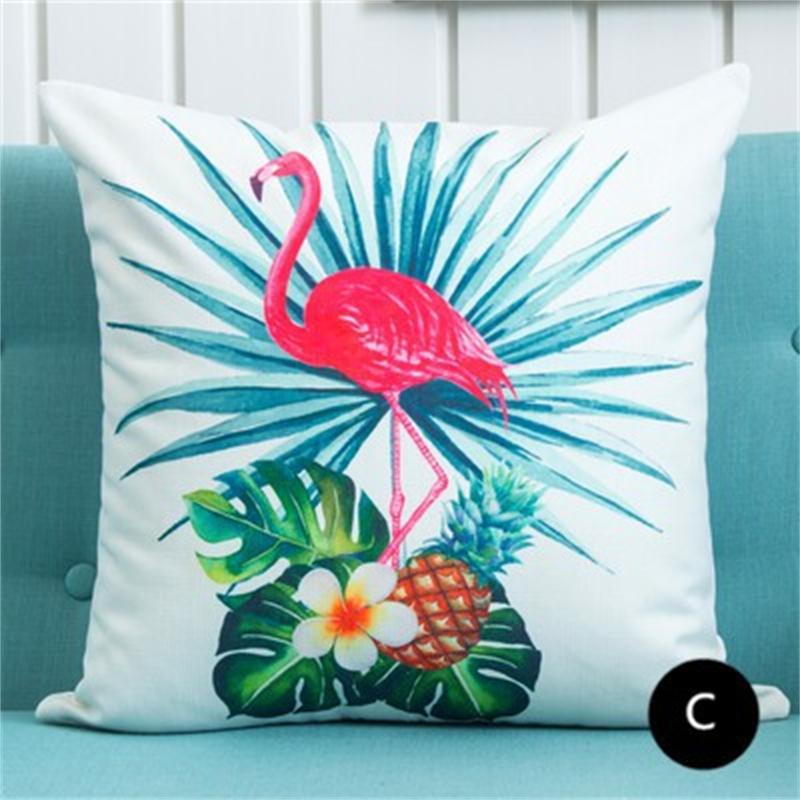 Tropical Plant Pineapple Flamingo Pillowcase Nordic Simple Style Sofa Cushion Pillowcase