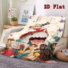 Anime Characters 2D Flat Pattern Flannel Blanket High quality All Seasons Warmth and Comfort Perfect for Christmas Gifts.PMT0914301