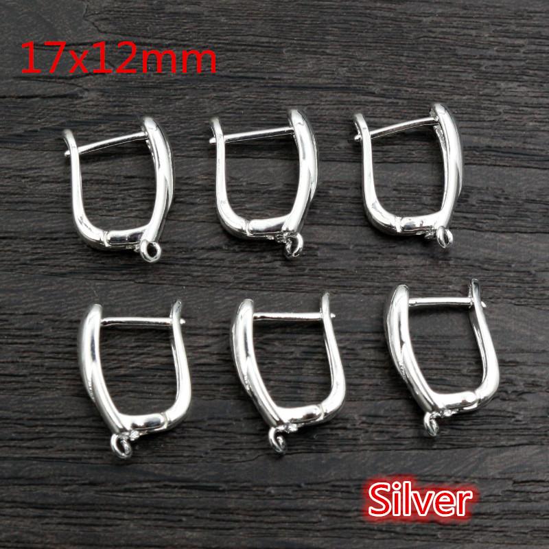10pcs 2-Styles French Earring Hooks Lever Back Open Loop Setting for DIY Earring Clips Clasp Jewelry Making Accessories Findings