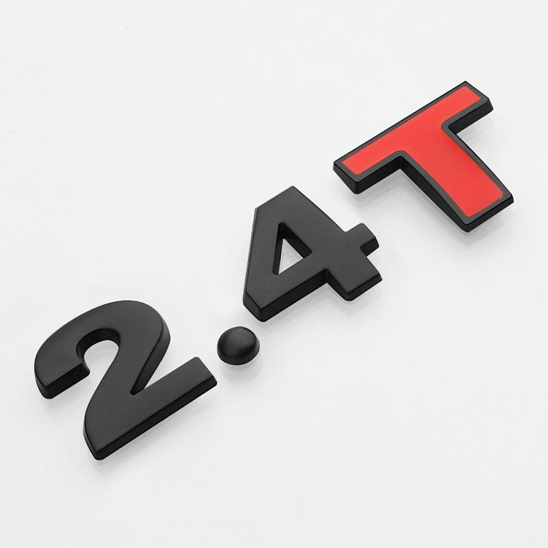 Car Displacement Label 1.4T1.8T2.0T3.0T2.0L2.4L3.0L Metal Modified Displacement Car Sticker Car Tail Label