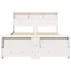 White Bed Frame with Headboard 120 x 190 cm Wood Based Material