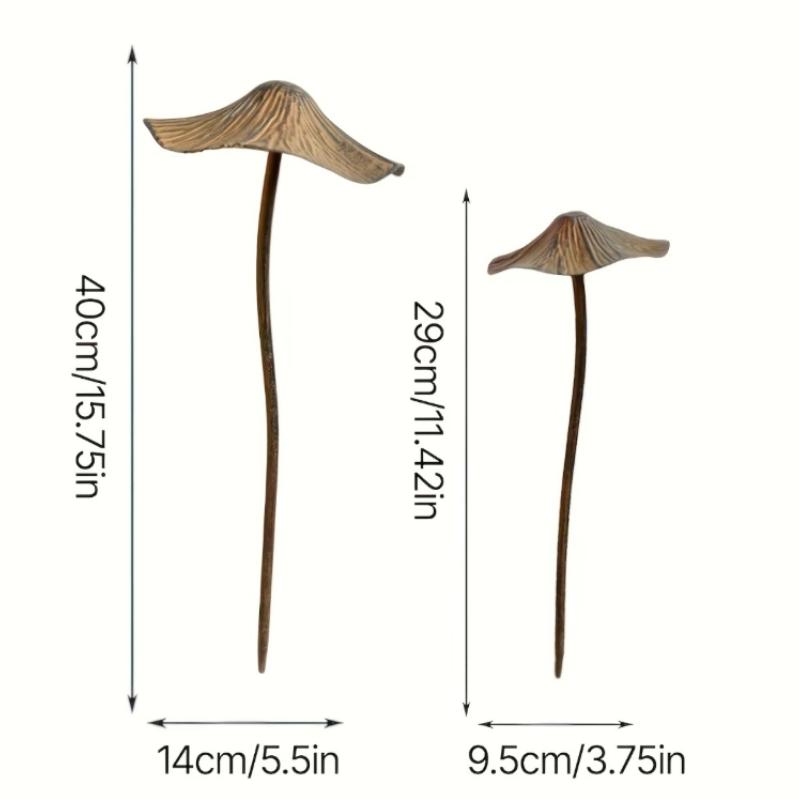 Retro Metal Rusty Mushroom Garden Decoration Set, Outdoor Rusty Mushroom Plaque,For Lawn, Garden Decoration,Halloween Decoration