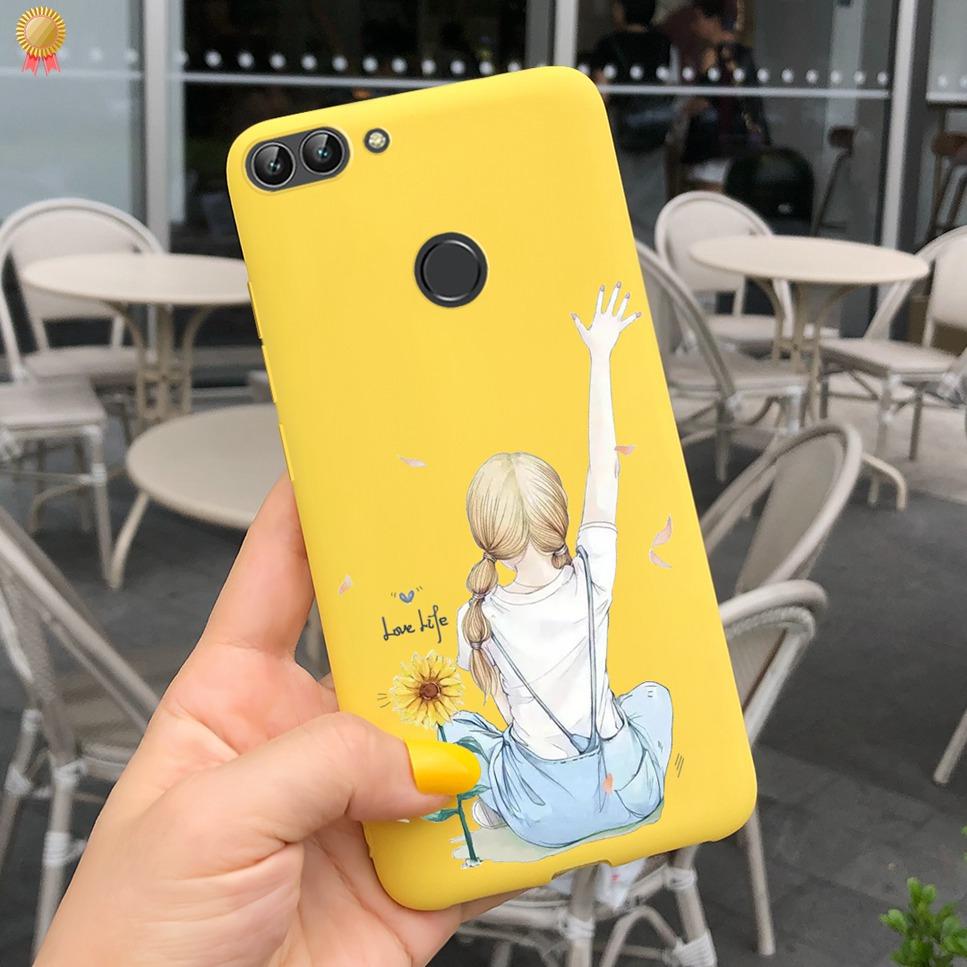 Für Huawei P Smart Hülle Niedliche Blume Schwarz Weiches TPU Silikon Bumper Hülle Für Huawei PSmart P Smart 2017 FIG-LX1 Handyhülle Funda